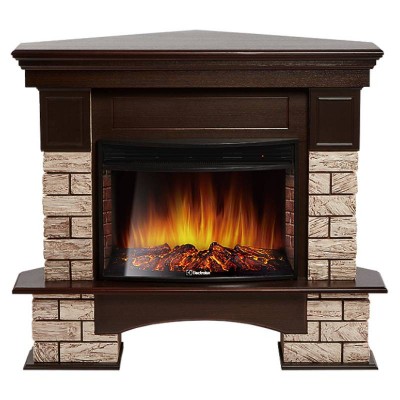 Портал Firelight Forte Wood 25U (угловой) камень коричневый, шпон темный дуб Портал Firelight Forte Wood 25U (угловой) камень коричневый, шпон темный дуб