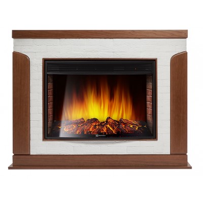 Портал Firelight Prestigio 30 камень белый, шпон дуб Портал Firelight Prestigio 30 камень белый, шпон дуб