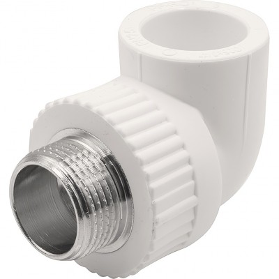 Угольник THERMOLIGHT комбинированный PP-R НР 25х3/4quot; белый (10/110) Угольник THERMOLIGHT комбинированный PP-R НР 25х3/4quot; белый (10/110)