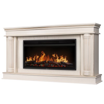 Каминокомплект: Очаг Electrolux EFP/P-4220LS, портал Olympia 42/40/36, сл. кость с зол. патиной Каминокомплект: Очаг Electrolux EFP/P-4220LS, портал Olympia 42/40/36, сл. кость с зол. патиной