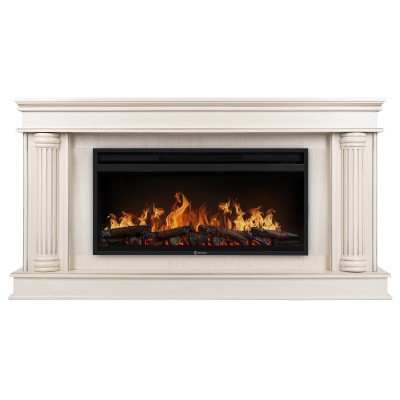 Каминокомплект: Очаг Electrolux EFP/P-4220LS, портал Olympia 42/40/36, сл. кость с зол. патиной Каминокомплект: Очаг Electrolux EFP/P-4220LS, портал Olympia 42/40/36, сл. кость с зол. патиной