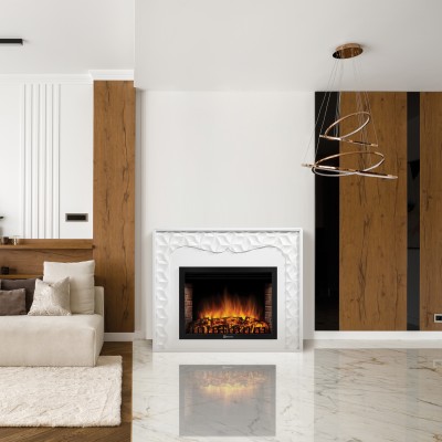 Каминокомплект: Очаг Electrolux EFP/P-3320RLS, портал Vivo 30 белый Каминокомплект: Очаг Electrolux EFP/P-3320RLS, портал Vivo 30 белый