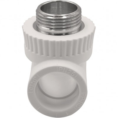 Тройник THERMOLIGHT комбинированный PP-R НР 32х1х32 белый (10/50) Тройник THERMOLIGHT комбинированный PP-R НР 32х1х32 белый (10/50)