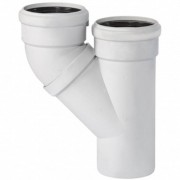 Тройник Ostendorf 100х100 параллельный SKРA бесшумная светло-серая PP-MD