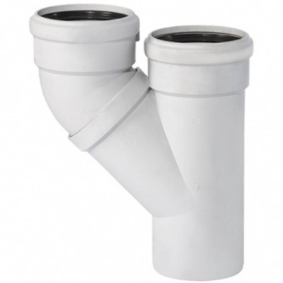 Тройник Ostendorf 100х100 параллельный SKРA бесшумная светло-серая PP-MD Тройник Ostendorf 100х100 параллельный SKРA бесшумная светло-серая PP-MD