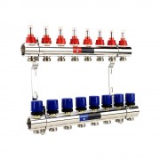 Группа коллекторная VARMEGA с расходомерами ВР 1quot; 8 х 3/4quot; EK латунь VM15408