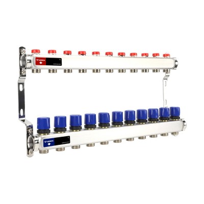 Группа коллекторная для отопления VARMEGA VM15511 ВР 1quot;, на 11 контуров 3/4quot; EK, нерж. сталь Группа коллекторная для отопления VARMEGA VM15511 ВР 1quot;, на 11 контуров 3/4quot; EK, нерж. сталь