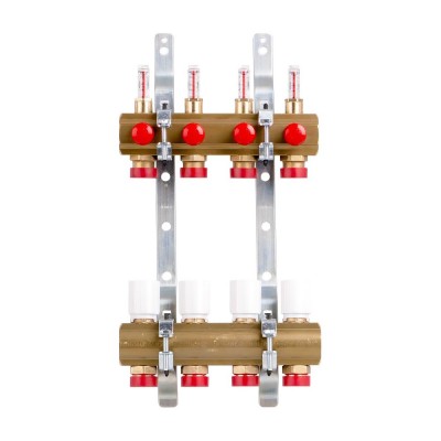 Узел коллекторный Giacomini сборный с расходомерами 1quot; x 3/4quot;E /7 , R553FZY047 Узел коллекторный Giacomini сборный с расходомерами 1quot; x 3/4quot;E /7 , R553FZY047