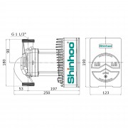 Насос циркуляционный Shinhoo MEGA+ 25-12