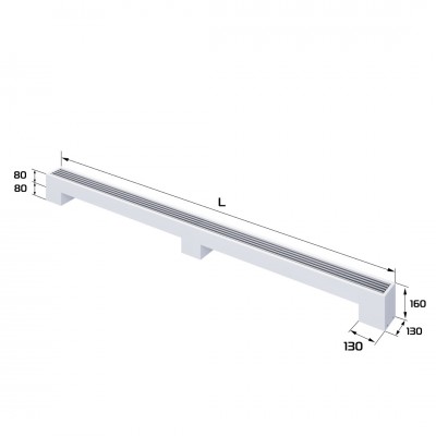 Конвектор напольный Royal Thermo STEP-80/130/2600-1-N-WT-LG-NA Конвектор напольный Royal Thermo STEP-80/130/2600-1-N-WT-LG-NA
