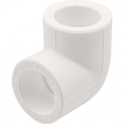 Угольник THERMOLIGHT 90гр. PP-R 20 белый (50/400) Угольник THERMOLIGHT 90гр. PP-R 20 белый (50/400)