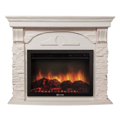 Портал Firelight Torre 30S камень белый, шпон белёный дуб Портал Firelight Torre 30S камень белый, шпон белёный дуб