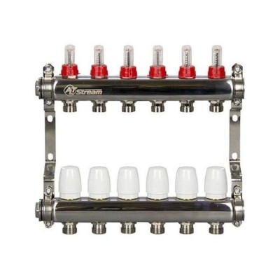 Группа коллекторная ALTSTREAM с расходомерами, сталь 1quot;х 6х3/4quot; Группа коллекторная ALTSTREAM с расходомерами, сталь 1quot;х 6х3/4quot;