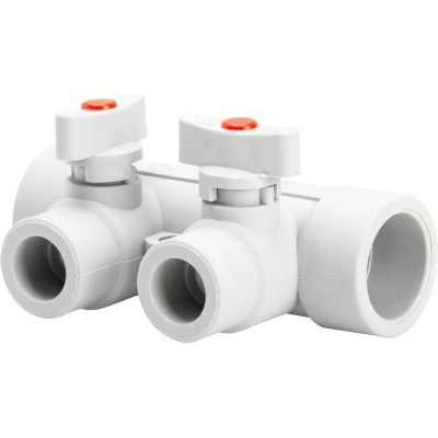 Коллектор Lammin с шаровыми кранами PPR 32 х 2 30/1 Коллектор Lammin с шаровыми кранами PPR 32 х 2 30/1