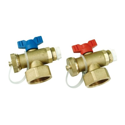 Комплект HENCO концевых элемент. с шаровым краном и воздухоотв., 1quot;Fx1/2quot;x3/8quot;, компл_2шт Комплект HENCO концевых элемент. с шаровым краном и воздухоотв., 1quot;Fx1/2quot;x3/8quot;, компл_2шт