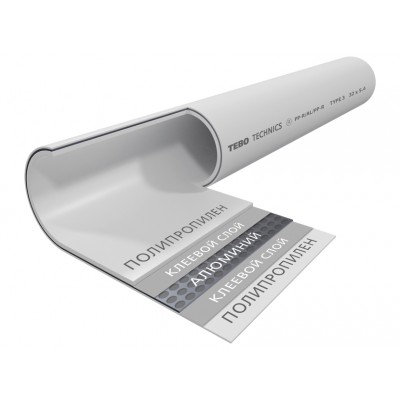 Труба TEBO SDR6 (PN25) 25x4,2 армированная алюмин. бел. PP-R метр (4/60) Труба TEBO SDR6 (PN25) 25x4,2 армированная алюмин. бел. PP-R метр (4/60)