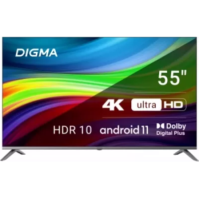 50" Телевизор Digma DM-LED50UQB31 черный 3840x2160, 4K Ultra HD, 60 Гц, Wi-Fi, Smart TV 50" Телевизор Digma DM-LED50UQB31 черный 3840x2160, 4K Ultra HD, 60 Гц, Wi-Fi, Smart TV