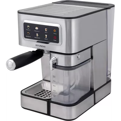 Кофеварка Hyundai HEM-5306 серебристый/черный Кофеварка Hyundai HEM-5306 серебристый/черный