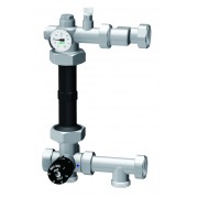 Узел для напольн. отопления 1", с термосмесителем 18-55 град., под насос 130мм