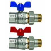 Кран шаров.EVOLUTION, 1/2"(В-Американка), крас.бабочка