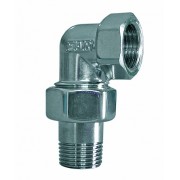 Угловой трехразъемный фитинг 1/2"(серебро)