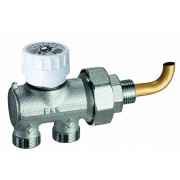 Регулир. узел нижн.подкл. с изогнутым зондом (для 2 панельных радиаторов)