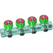 Регулирующий коллектор 3/4" (ВР-ВР) с 4 отв. 1/2" НР (межосев. 45 мм)