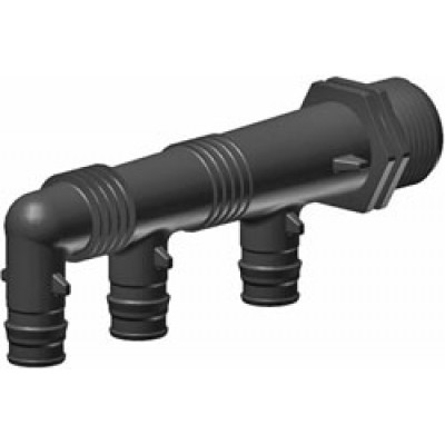 Q&E КОЛЛЕКТОР С НАРУЖНОЙ РЕЗЬБОЙ PPSU G3/4"НР, 4X16 Ц/Ц45+35ММ '10C Q&E КОЛЛЕКТОР С НАРУЖНОЙ РЕЗЬБОЙ PPSU G3/4"НР, 4X16 Ц/Ц45+35ММ '10C