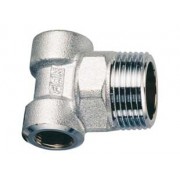 Тройник конц.хром. для коллекторов, 1 1/2"НР х 1/2"ВР х 1/2"ВР