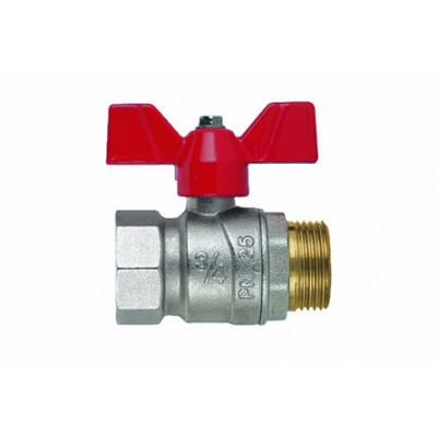 Кран шаров.PERFECTA , 3/4"ВН, крас.бабочка Кран шаров.PERFECTA , 3/4"ВН, крас.бабочка