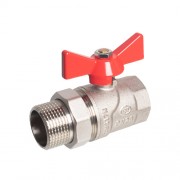 Кран шаровой с полусгоном (ручка-бабочка) 1" внутренняя - наружная резьба EU.YT1287050 1_k