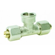Тройник АРЕ цанговый с 2 адапт. ВР 1/2"х20, шт