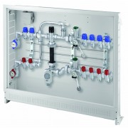 Рег. узел в короб. для сист. нап. отопл. коллект. 1", 3 отв. + выс. t конт. на 2 отв. М24х19 FK 3484