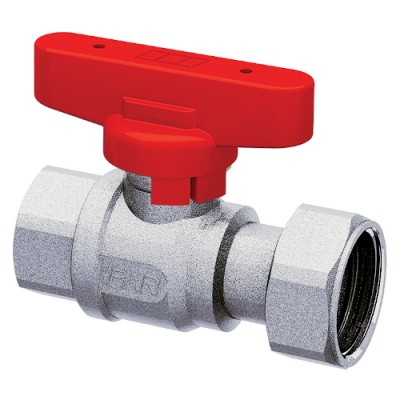 Кран шаровой хром. 1/2'ВР-3/4"накид.гайка (бабочка, красн.) Кран шаровой хром. 1/2'ВР-3/4"накид.гайка (бабочка, красн.)