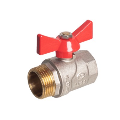 Кран шаровой (ручка-бабочка) 1" внутренняя - наружная резьба EU.YT1285050 1_k Кран шаровой (ручка-бабочка) 1" внутренняя - наружная резьба EU.YT1285050 1_k