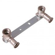 Двойная водорозетка укороченная ВР, латунь пресс, 16x1/2"x16x1/2" (153 мм)