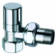 Вентиль запорный угловой 3/4"ВР (серебро)