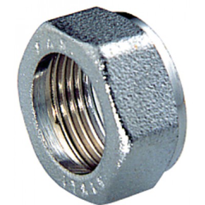 Хром. накидная гайка 1" для вентилей 3/4" Хром. накидная гайка 1" для вентилей 3/4"