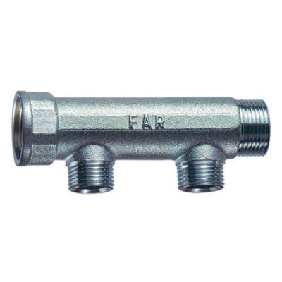 Коллектор 1 1/4" (ВР-НР) с 2 отв. 3/4" НР (межосев. 50 мм), под плоск.упл. Коллектор 1 1/4" (ВР-НР) с 2 отв. 3/4" НР (межосев. 50 мм), под плоск.упл.