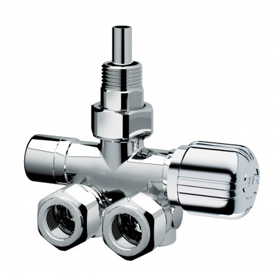 Узел левост. универс. с терм. и зап. вент 1/2", гайка М24х19 (сереб.)/аналог FL 0297 Узел левост. универс. с терм. и зап. вент 1/2", гайка М24х19 (сереб.)/аналог FL 0297