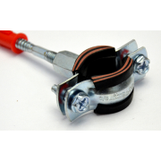 Хомут стальной с резиновой прокладкой Ду 15-19 (3/8") ALTEfix 1,5*20 M8/M10