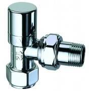 Вентиль запорный угловой 1/2" гайка М24х19 (серебро)/Замена на FL 0136 12P/