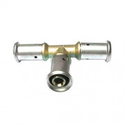 Тройник равнопроходный, латунь пресс, 20x20x20