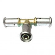 Тройник переходный уменьшенный в центре, латунь пресс, 20x16x20