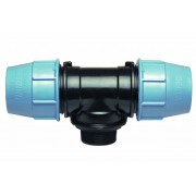 Тройник компрессионный с резьб. отводом (нар.резьба) , 63хR2"x63 UNI 1010063007 (Арт.:UNI 1010063007)