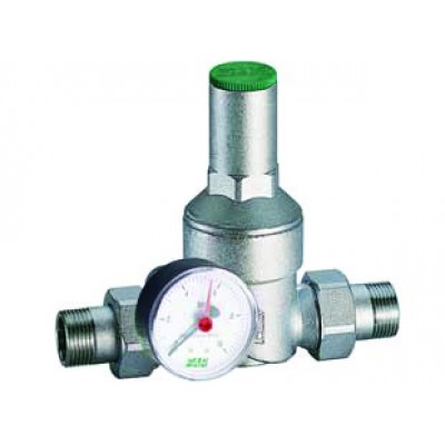 Редуктор хром. 1 1/2" (НР-НР), с манометром Редуктор хром. 1 1/2" (НР-НР), с манометром