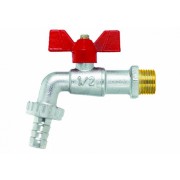 Кран шаров.GARDEN, 1/2", крас.бабочка