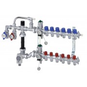 Сборн. регул. узел для нап. отопл. коллект. 1", 8 отв. М24х19