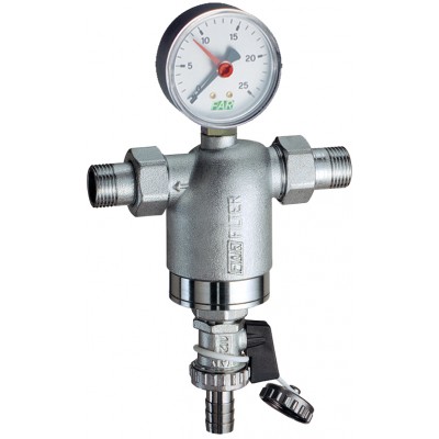 Фильтр хром. с манометром, 100мкм НР/НР 1" Фильтр хром. с манометром, 100мкм НР/НР 1"