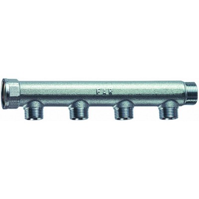 Коллектор 1 1/4" (ВР-НР) с 4 отв. 3/4" НР (межосев. 50 мм) Коллектор 1 1/4" (ВР-НР) с 4 отв. 3/4" НР (межосев. 50 мм)